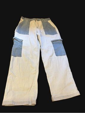 Almost Famous Two-Tone Light Blue Cargo Pants for Men